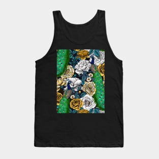 Peacocks in the rose garden 2 Tank Top